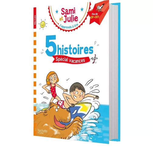 Sami et Julie Fin CP-CE1 - 5 histoires spécial vacances - Emmanuelle Massonaud - HACHETTE EDUC