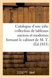 Catalogue d'une jolie collection de tableaux anciens et modernes formant le cabinet de M. T.