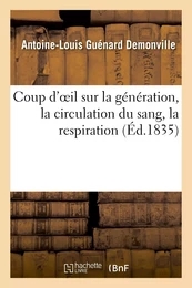 Coup d'oeil sur la génération, la circulation du sang, la respiration et sur la théorie