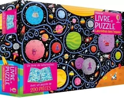 Labyrinthes dans l'espace - Coffret livre et puzzle -  - Usborne publishing ltd