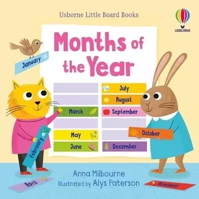 Months of the Year - Little Board Books - Anna Milbourne - Usborne catalogue anglais