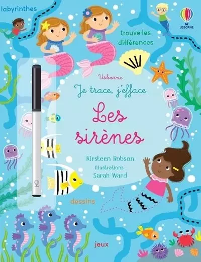 Les sirènes - Je trace, j'efface - Kirsteen Robson - Usborne publishing ltd