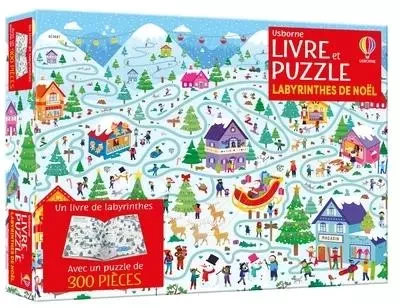 Les labyrinthes de Noël - Coffret livre et puzzle -  - Usborne publishing ltd