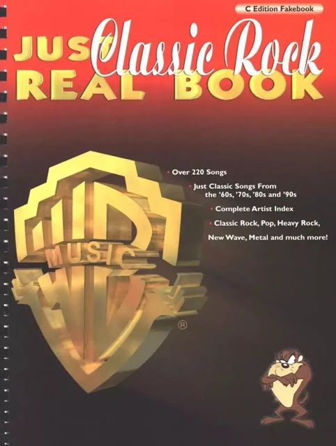 JUST CLASSIC ROCK REAL BOOK - PIANO, VOIX & GUITARE - 122 TITRES -  DIVERS AUTEURS - FABER MUSIC