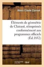 Éléments de géométrie de Clairaut, réimprimés