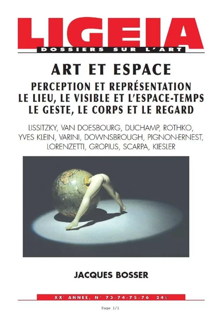 Ligeia  N°73 Art Et Espace -  Collectif - LIGEIA REVUE