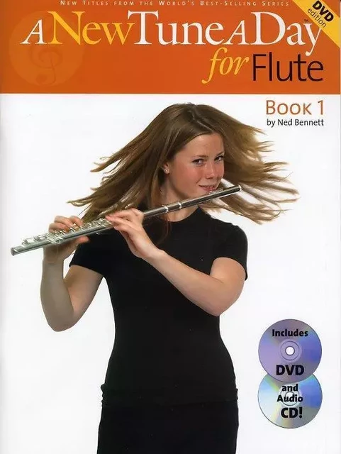 A NEW TUNE A DAY: FLUTE - BOOK 1 -  FLUTE TRAVERSIERE -  RECUEIL + CD + DVD -  DIVERS - MUSIC SALES