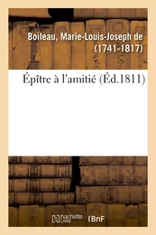 Épître à l'amitié