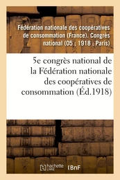 5e congrès national de la Fédération nationale des coopératives de consommation