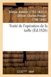 Traité de l'opération de la taille