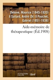 Aide-mémoire de thérapeutique