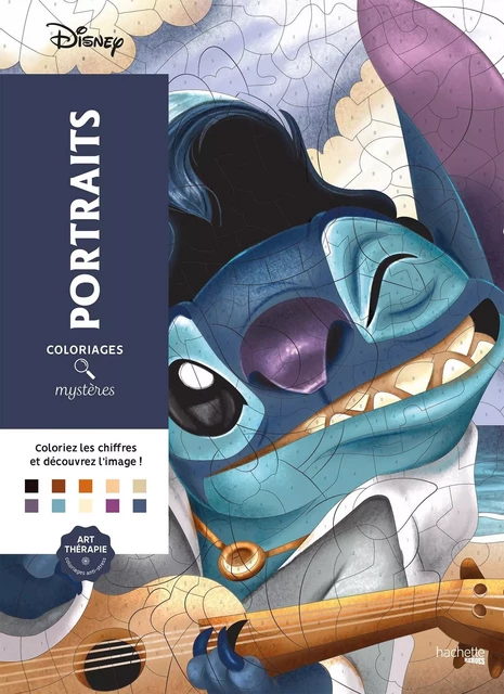 Coloriages mystères Disney - Portraits (trompe l'oeil) -  - HACHETTE HEROES