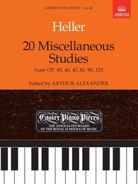 STEPHEN HELLER :  20 MISCELLANEOUS STUDIES - PIANO - FROM OPUS 45, 46, 47, 81, 90, 125