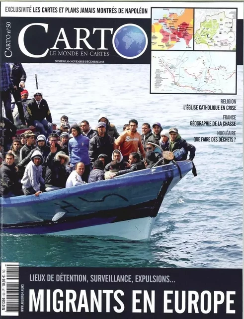 Carto n°50 -  L'accueil des migrants en Europe - Novembre - Décembre 2018 -  Collectif - CARTO