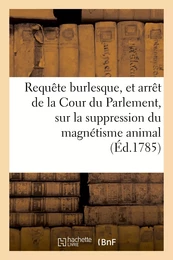 Requête burlesque, et arrêt de la Cour du Parlement, concernant la suppression du magnétisme animal