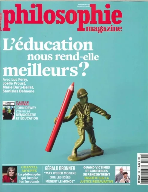 Philosophie Magazine N°122 - l'éducation nous rend meilleur ? septembre 2018 -  Collectif - PHILOSOPHIE MAG