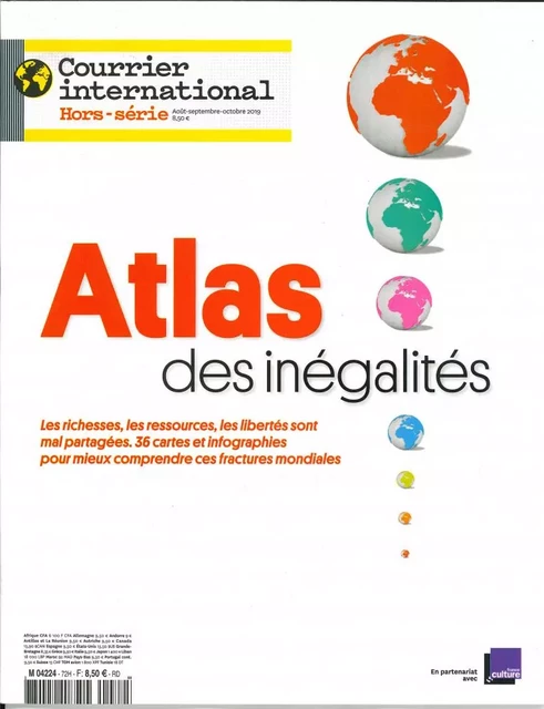 Courrier International HS N°72 Atlas de inégalités - août 2019 -  Collectif - COURRIER INTER