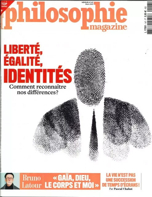 Philosophie magazine n°147 - L'identité, un héritage ou un choix ? Mars 2021 -  Collectif - PHILOSOPHIE MAG