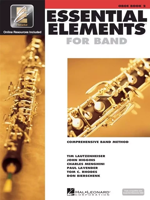 ESSENTIAL ELEMENTS FOR BAND - BOOK 2 WITH EEI HAUTBOIS +ENREGISTREMENTS ONLINE -  DIVERS AUTEURS - HAL LEONARD