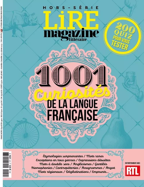 Lire Magazine Littéraire HS : 1001 curiosités de la langue française - nov 2022 -  Collectif - LIRE MAGAZINE