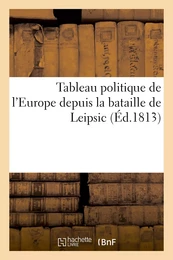 Tableau politique de l'Europe depuis la bataille de Leipsic