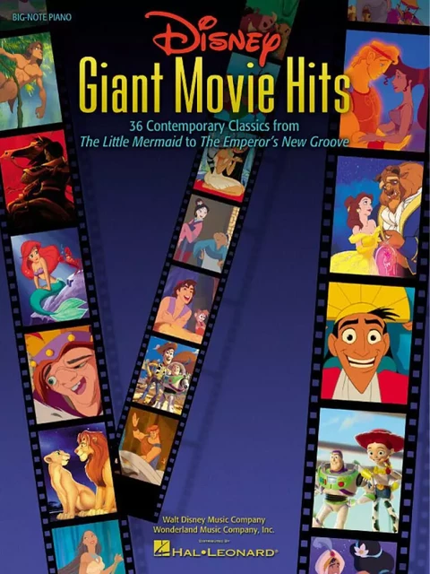 DISNEY GIANT MOVIE HITS - PIANO - 36 MORCEAUX -  DIVERS AUTEURS - HAL LEONARD