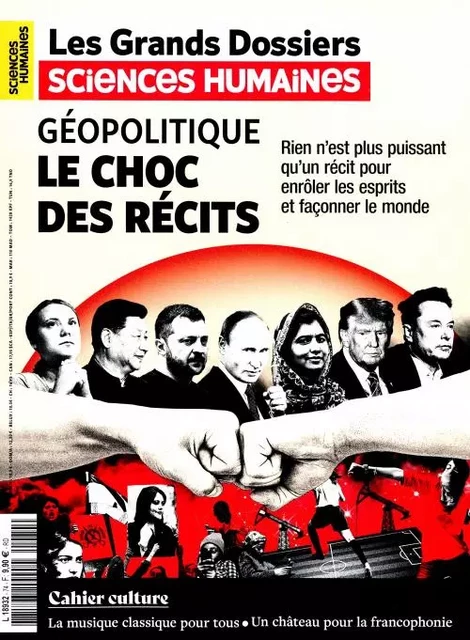 Sciences Humaines GD n°74 : Géopolitique, le choc des récits -                        Mars/Mai 2024 -  Collectif - SCIENC HUMAINES