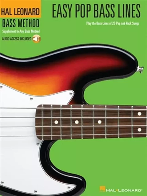 HAL LEONARD BASS METHOD BOOK : EASY POP BASS LINES  + ENREGISTREMENT(S) EN LIGNE -  DIVERS AUTEURS - HAL LEONARD