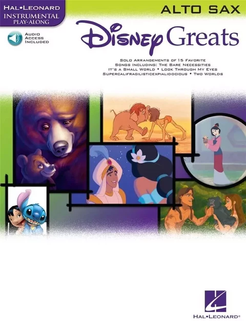 DISNEY GREATS (ALTO SAX) SAXOPHONE +ENREGISTREMENTS ONLINE -  DIVERS AUTEURS - HAL LEONARD