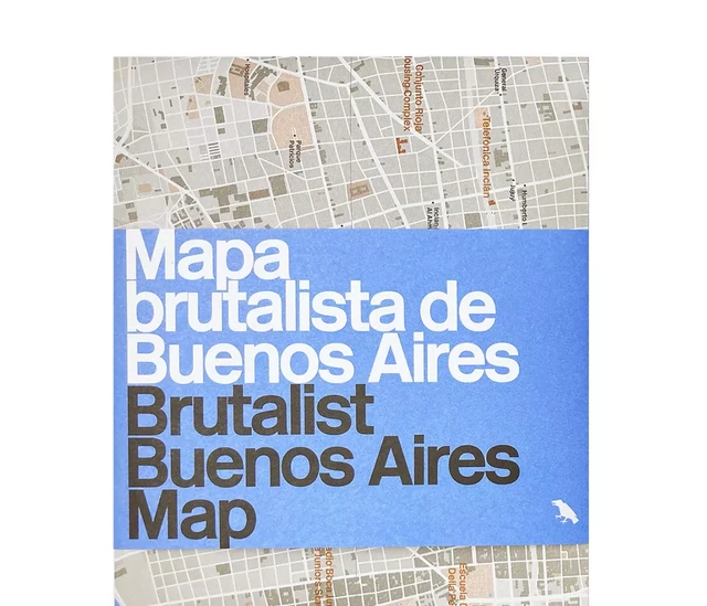 Brutalist Buenos Aires Map -  Vanessa Bell - BLUE CROW MEDIA