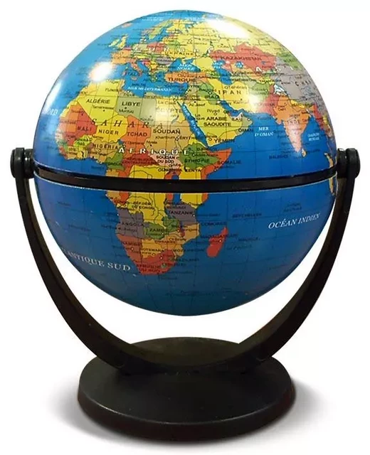 GLOBE 10 CM TOURNANT BLEU POLITIQUE -  - CARTOTHEQUE EGG