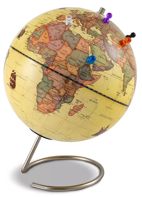 GLOBE 23 CM ANTIQUE MAGNETIQUE + 6 MAGNETS -  - CARTOTHEQUE EGG