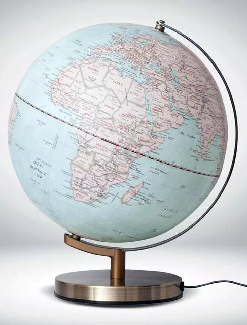 GLOBE 30 CM BLEU LUMINEUX -  - CARTOTHEQUE EGG