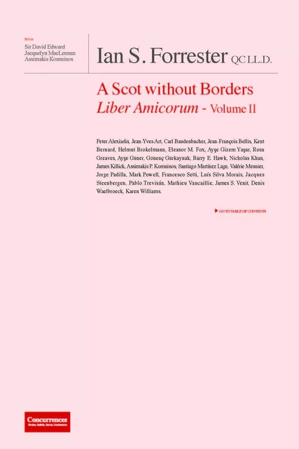 Ian Forrester - A Scot Without Borders Liber Amicorum Vol. II -  - CONCURRENCES