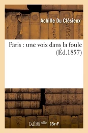 Paris : une voix dans la foule