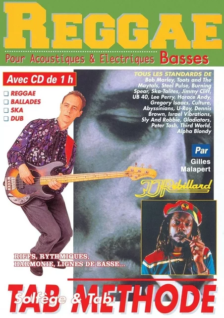 REGGAE BASSE LIVRE + CD - GILLES MALAPERT - REBILLARD JJ