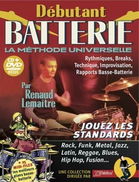 DÉBUTANT BATTERIE LIVRE + CD + DVD