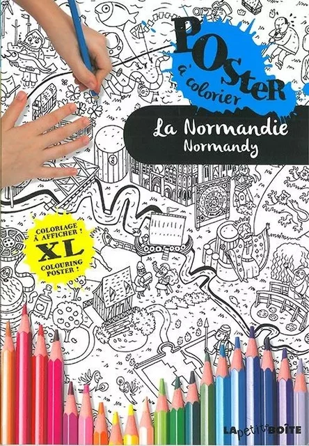 LA NORMANDIE POSTER COLORIAGE -  CARLOS DA CRUZ - PETITE BOITE