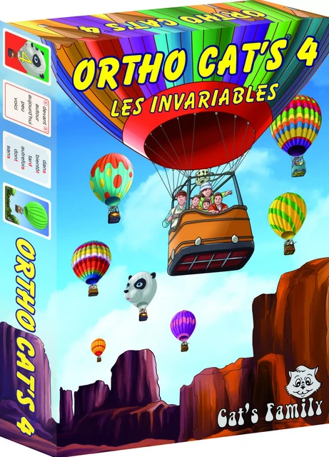 Jeu de cartes Ortho Cat's 4 - Les invariables - François Petit - CAT S FAMILY