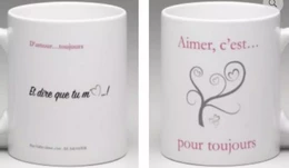 Mug st Valentin rose