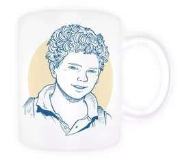 Mug Carlo Acutis bleu Emilie Droulers