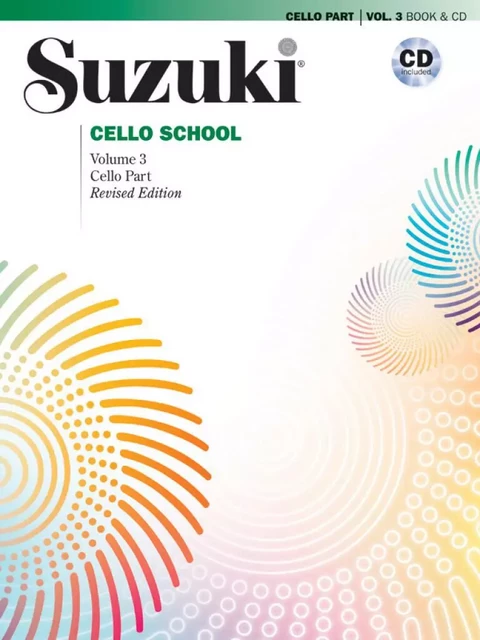 SUZUKI CELLO SCHOOL,  VOL 3 - RECUEIL + CD - REVISED EDITION - VIOLONCELLE -  DIVERS AUTEURS - ALFRED