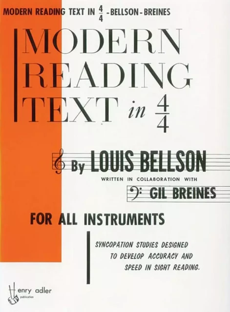 LOUIS BELLSON & GIL BREINES : MODERN READING TEXT IN 4/4 -  BELLSON & BREINES - ALFRED