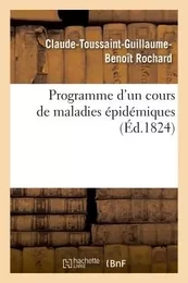 Programme d'un cours de maladies épidémiques