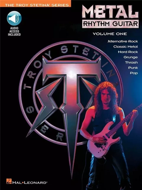 TROY STETINA : METAL RHYTHM GUITAR VOL. 1 - RECUEIL + ENREGISTREMENT(S) EN LIGNE -  TROY STETINA - HAL LEONARD