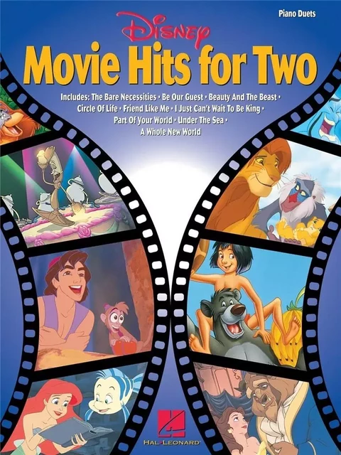 DISNEY MOVIE HITS FOR TWO - 2 PIANOS - 9 MORCEAUX -  DIVERS AUTEURS - HAL LEONARD