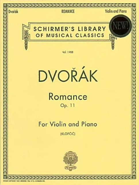 ANTONIN DVORAK :  ROMANCE, OP. 11 - VIOLON ET PIANO -  ANTONIN DVORAK - SCHIRMER