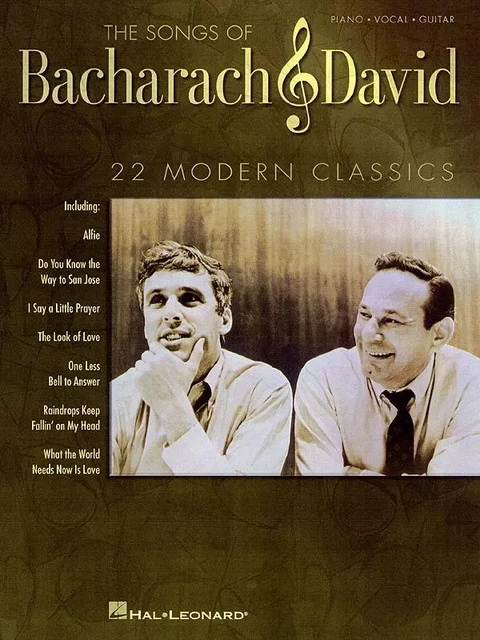 THE SONGS OF BACHARACH & DAVID PIANO, VOIX, GUITARE -  DIVERS AUTEURS - HAL LEONARD