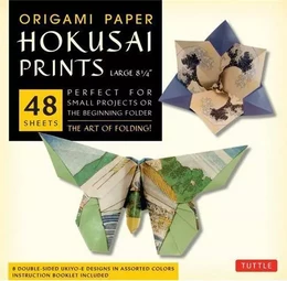 Origami Paper Hokusai Prints Large 8 1/4 /anglais