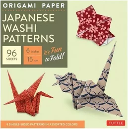 Origami Paper Japanese Washi Patterns Small 6 96 sheets /anglais